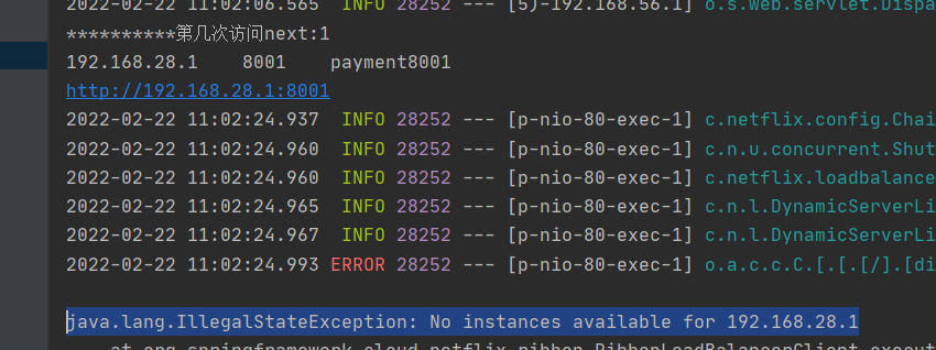 Java.lang.IllegalStateException: No Instances Available For 192.168.28 ...