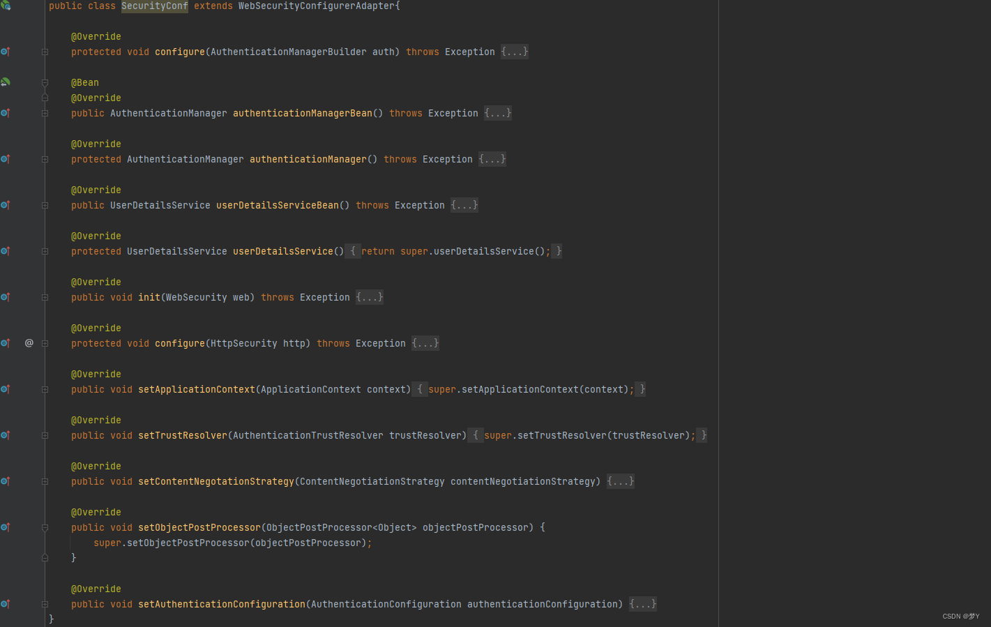springsecurity中重写SecurityConfigurerAdapter问题