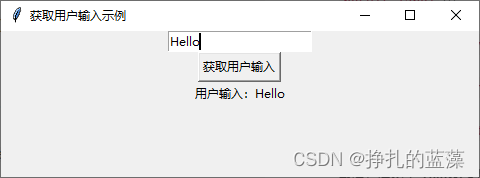 Python 图形化界面基础篇：获取文本框中的用户输入