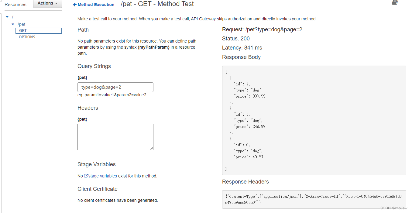 aws apigateway 使用restapi集成http