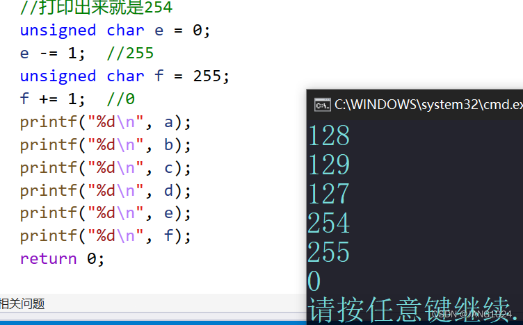 运算结果