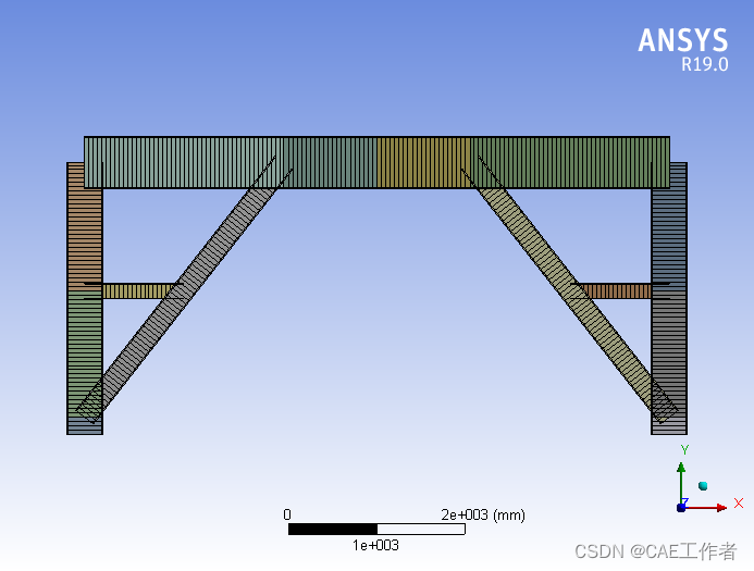 【有限元分析】workbench一维钢梁结构静力学分析（起始模型+结果文件）的图1