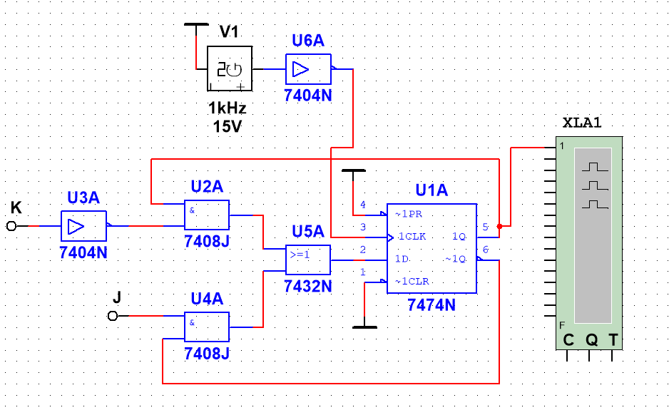 非门(7404),或门(7432)电源等器材不列举,这里只列举各种芯片:二,实验