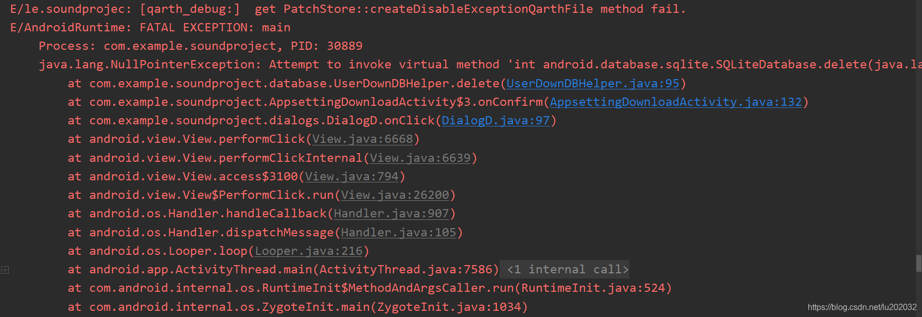 java.lang.NullPointerException: Attempt to invoke virtual method ‘int ...