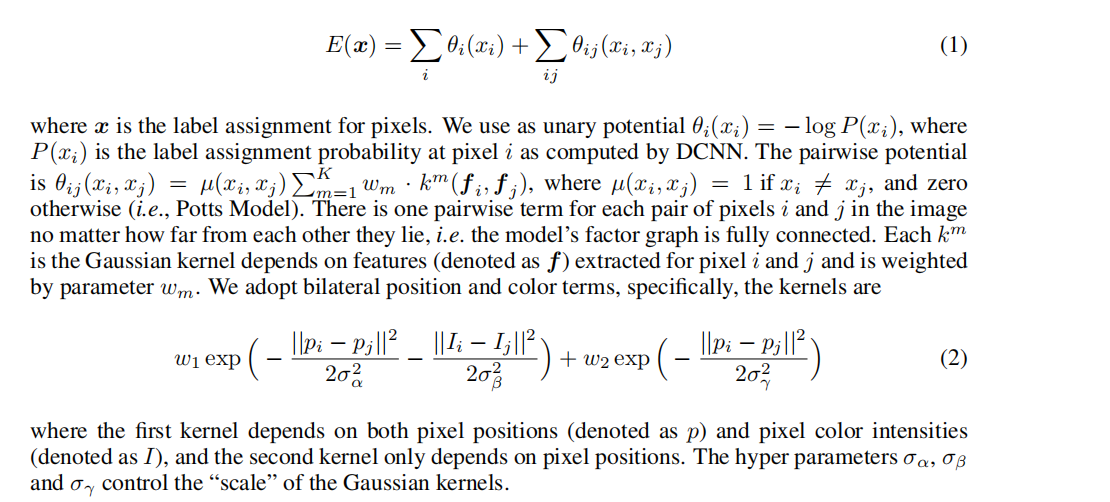 附代码 DeeplabV1:SEMANTIC IMAGE SEGMENTATION WITH DEEP CONVOLUTIONAL NETS AND FULLY CONNECTED CRFS