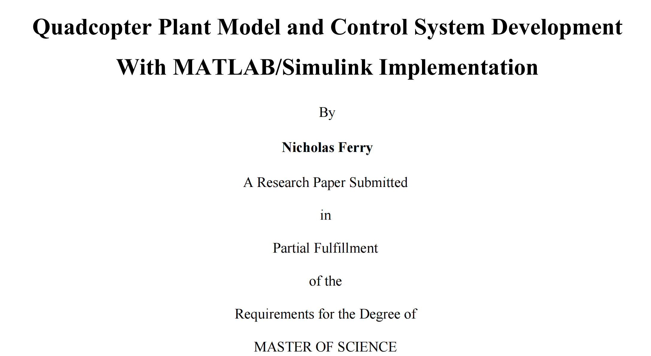 基于PID优化和矢量控制装置的四旋翼无人机（MatlabSimulink实现）