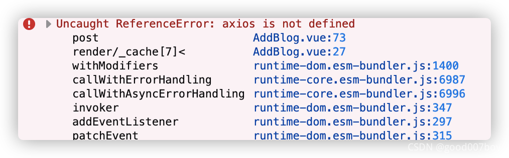 报错 -Uncaught ReferenceError: axios is not defined_uncaught ...