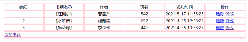 图1 首页显示所有图书信息