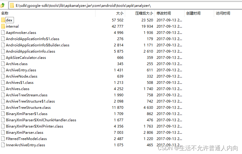 apkanalyzer-classpath.jar 中没有.class 文件