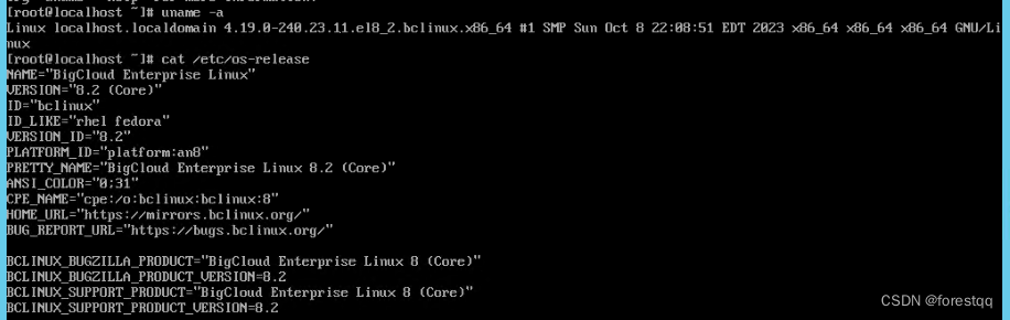 最小化安装移动云大云操作系统--BCLinux-R8-U2-Server-x86_64-231017版