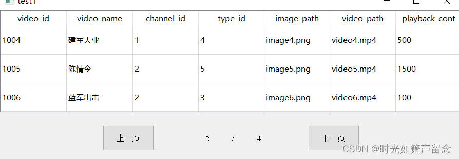 【QT学习】——表格的分页、上下翻页操作(读取数据库后的数据界面显示)_qt 表格分页-CSDN博客