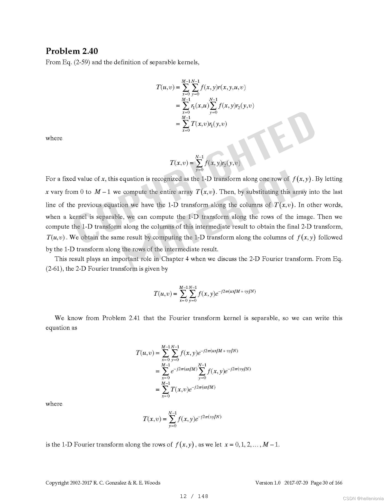 【数字图像处理第四版课后习题答案】第2章 数字图像基础（含英文原版）