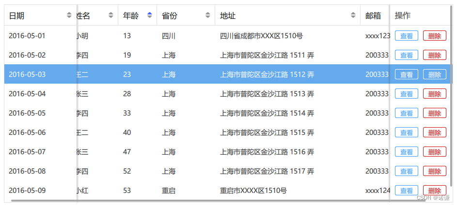 90.qt qml-Table表格组件(支持表头表尾固定/自定义颜色/自定义操作按钮/插入排序)