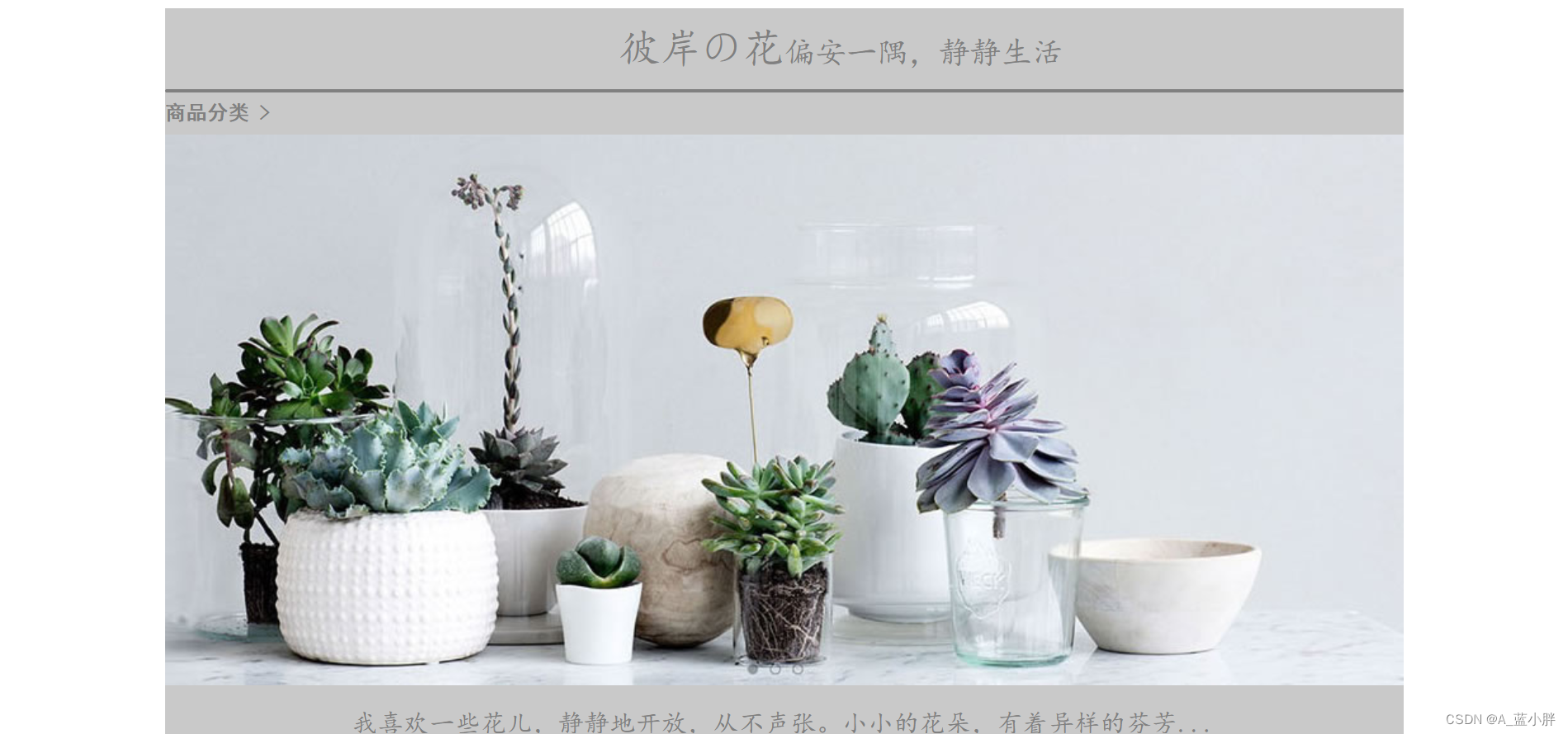 Web网页制作——花店网站（彼岸の花偏安一隅）_花店html网页设计-CSDN博客