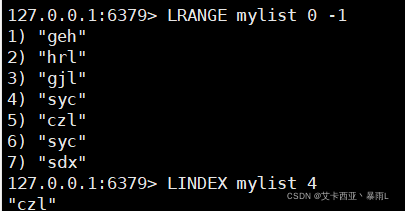 LINDEX key index