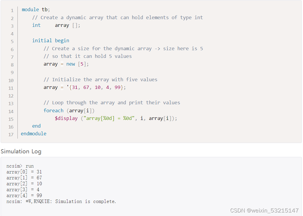 SystemVerilog笔记——Arrays_systemverilog三维数组-CSDN博客