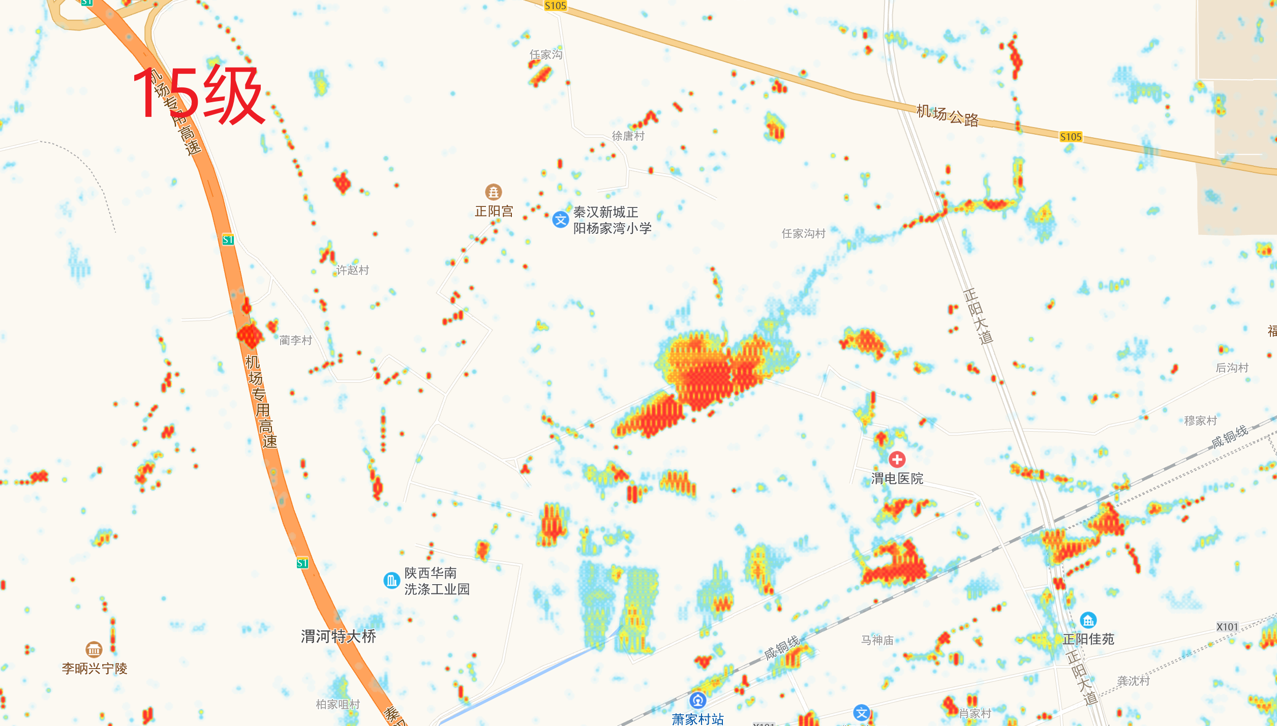 高德人流热力图图片