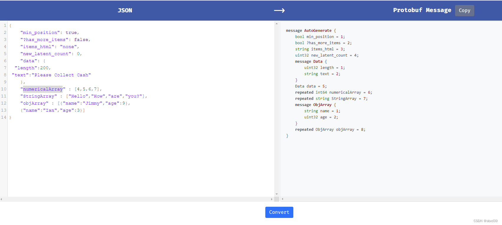 JSON-TO-PROTOBUF