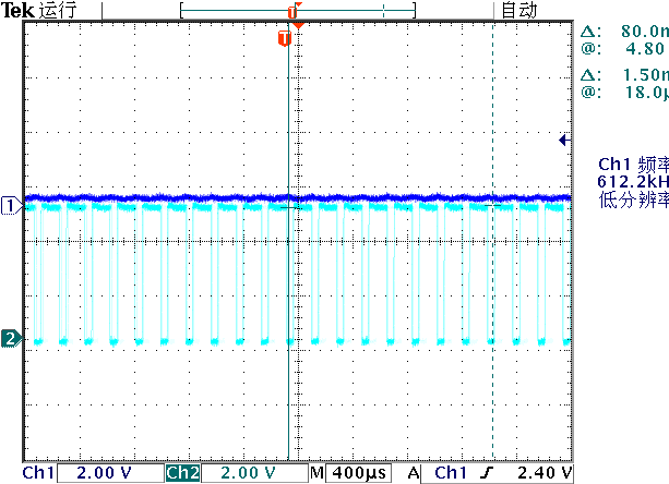 ▲ 图3.1.3 处在临界状态下PIN8的输出波形