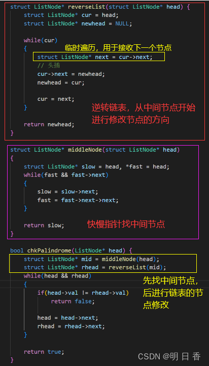 经典OJ题：单链表的回文结构