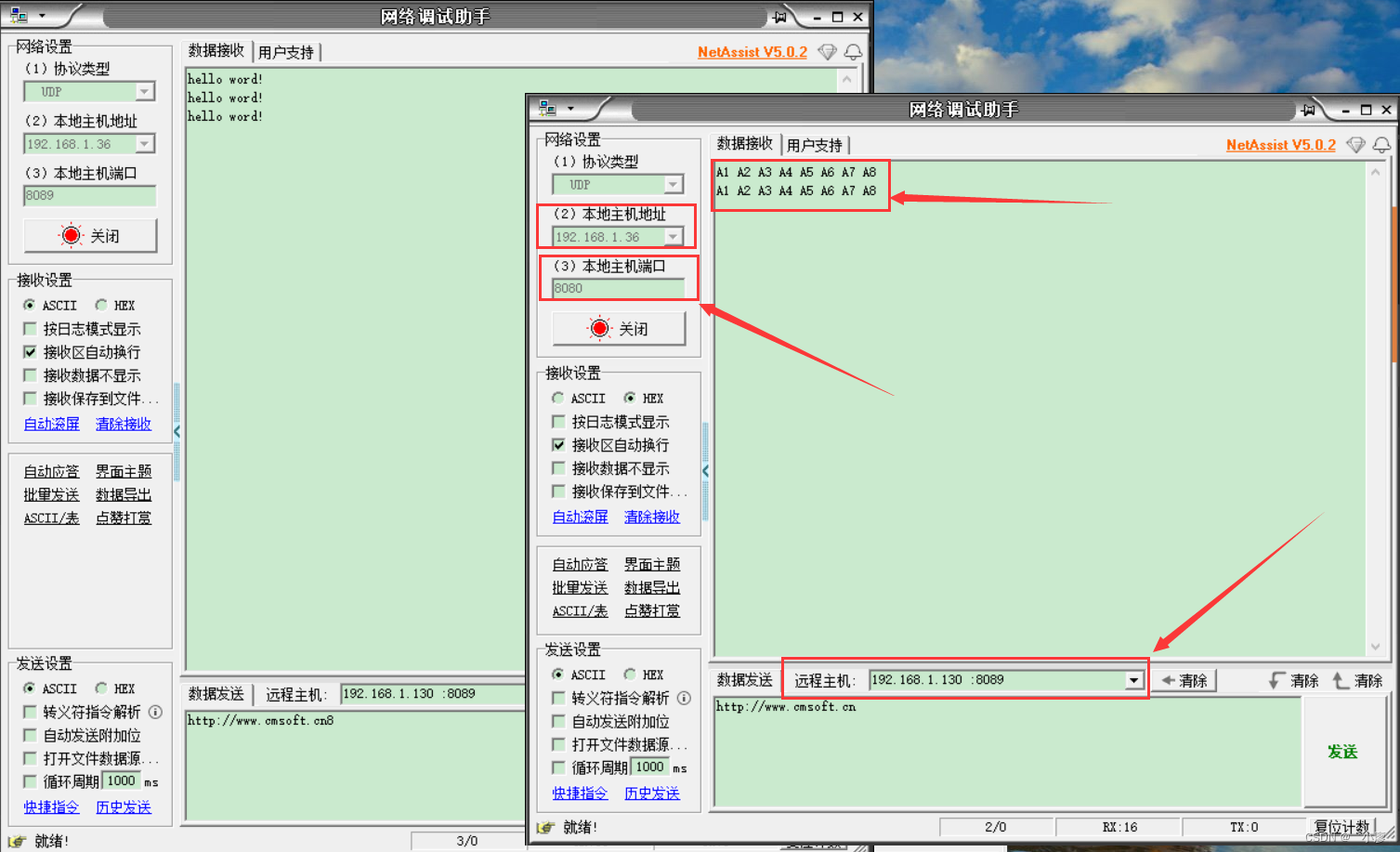 STM32 LWIP UDP 一对一 一对多发送