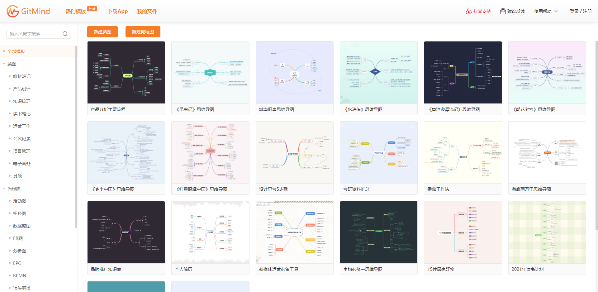 免费在线的思维导图