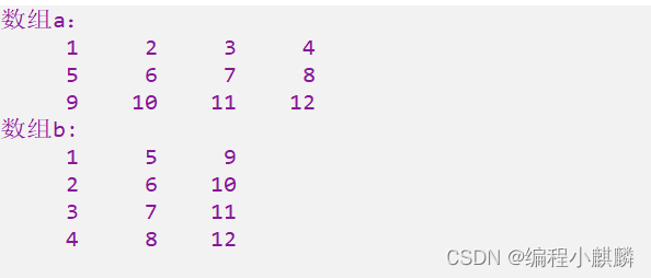 初始C语言——数组的行和列互换