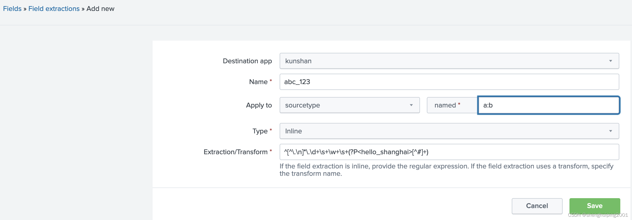 Splunk 之 filed 恢复