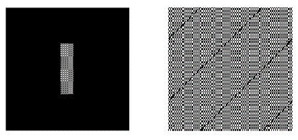 图2. 原图f2和FFT(f2)的幅度谱图