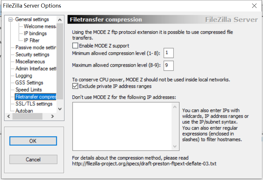 Filetransfer compression