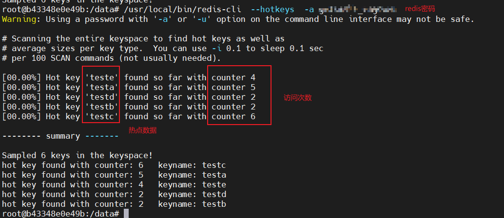 redis-cli --hotkeys