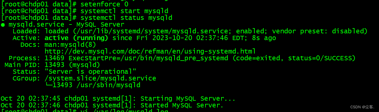 mysqld: File ‘./binlog.index‘ not found (OS errno 13 - Permission denied) 问题解决