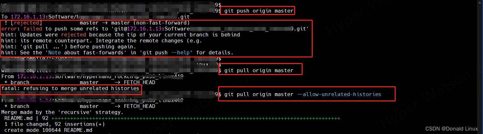 Git Push 到gitlib提示! [rejected] Master -＞ Master (non-fast-forward ...