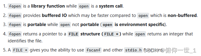 Linux之open和fopen的比较