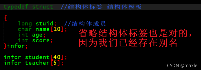 结构体数组之--[Error] expected primary-expression before ‘[‘ token