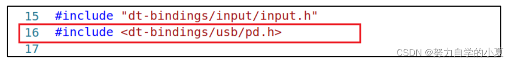添加“dt-bindings/usb/pd.h”头文件