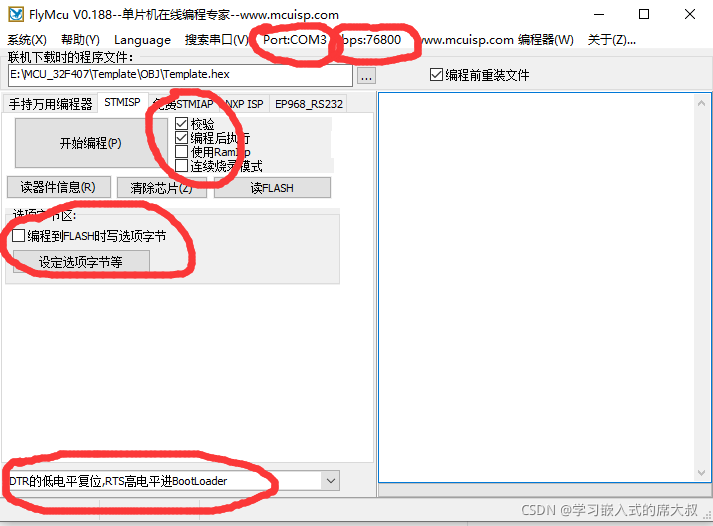 FlyMCU需要检查的点