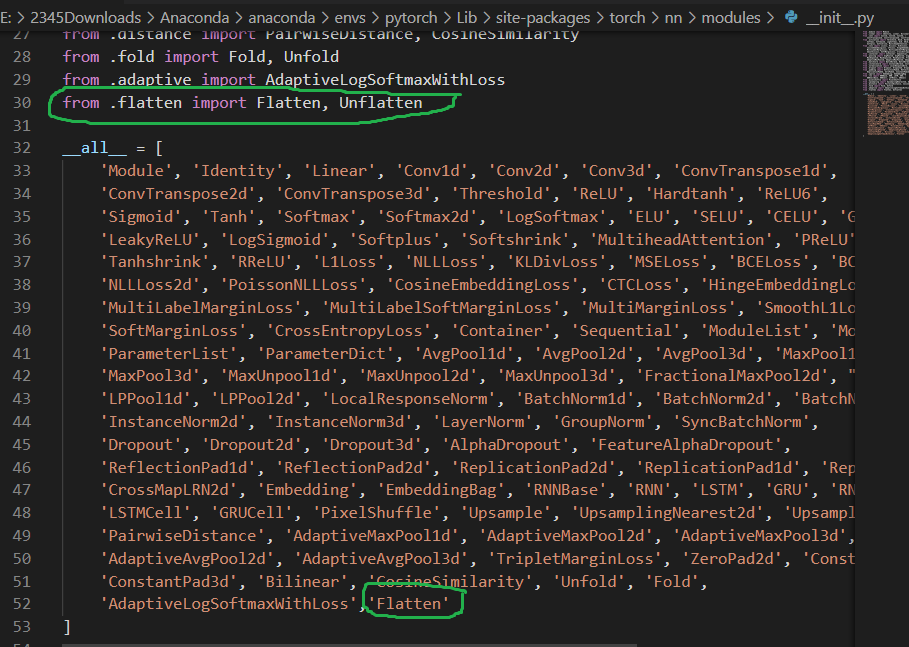 Pytorch 1.0.0版本问题之module ‘torch.nn‘ has no attribute ‘Flatten‘_module