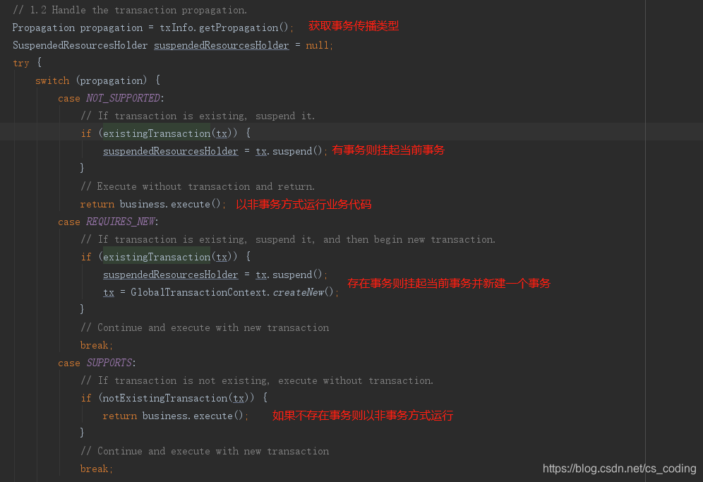 事务传播模式处理方案1