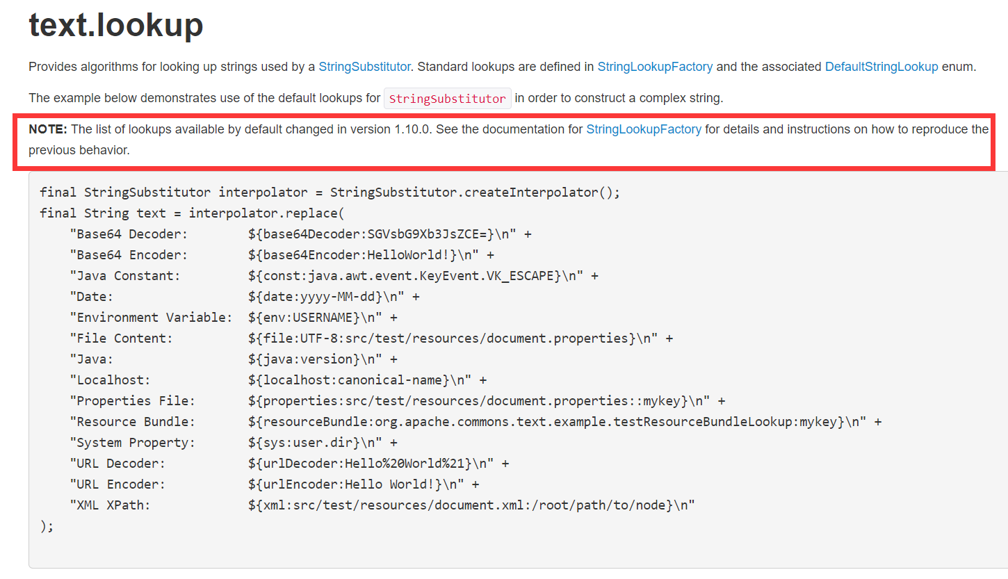 『Java CVE』CVE-2022-42889: Apache Commons Text RCE(Text4Shell ...