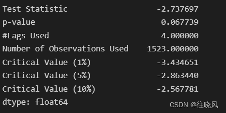 单位根检验结果