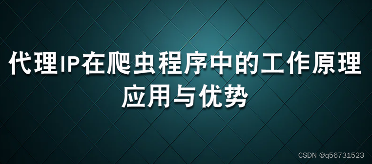 爬虫程序中使用爬虫ip的优势