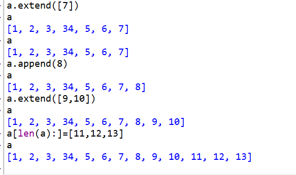 Python-列表切片与extend函数