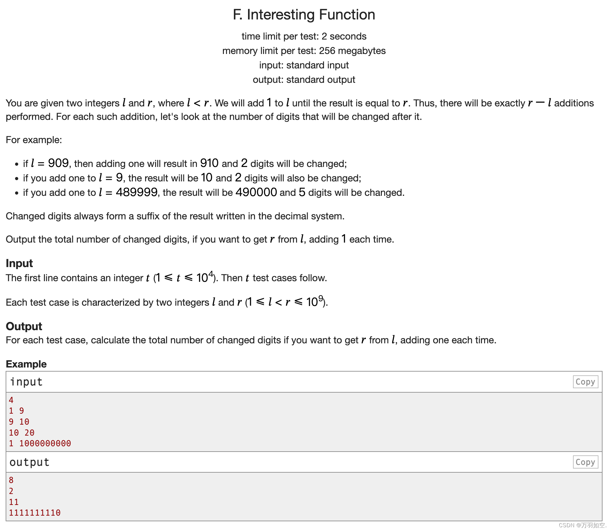 Codeforces Round #725 (Div. 3) F. Interesting Function