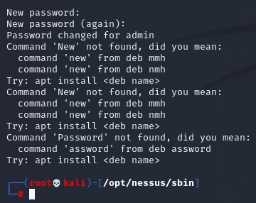 [ 解决问题 ] Kali nessus 忘记密码