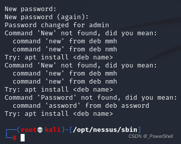 [ 解决问题 ] Kali nessus 忘记密码