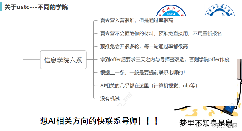 宣讲:保研流程分享ustc信院夏令营预推免介绍