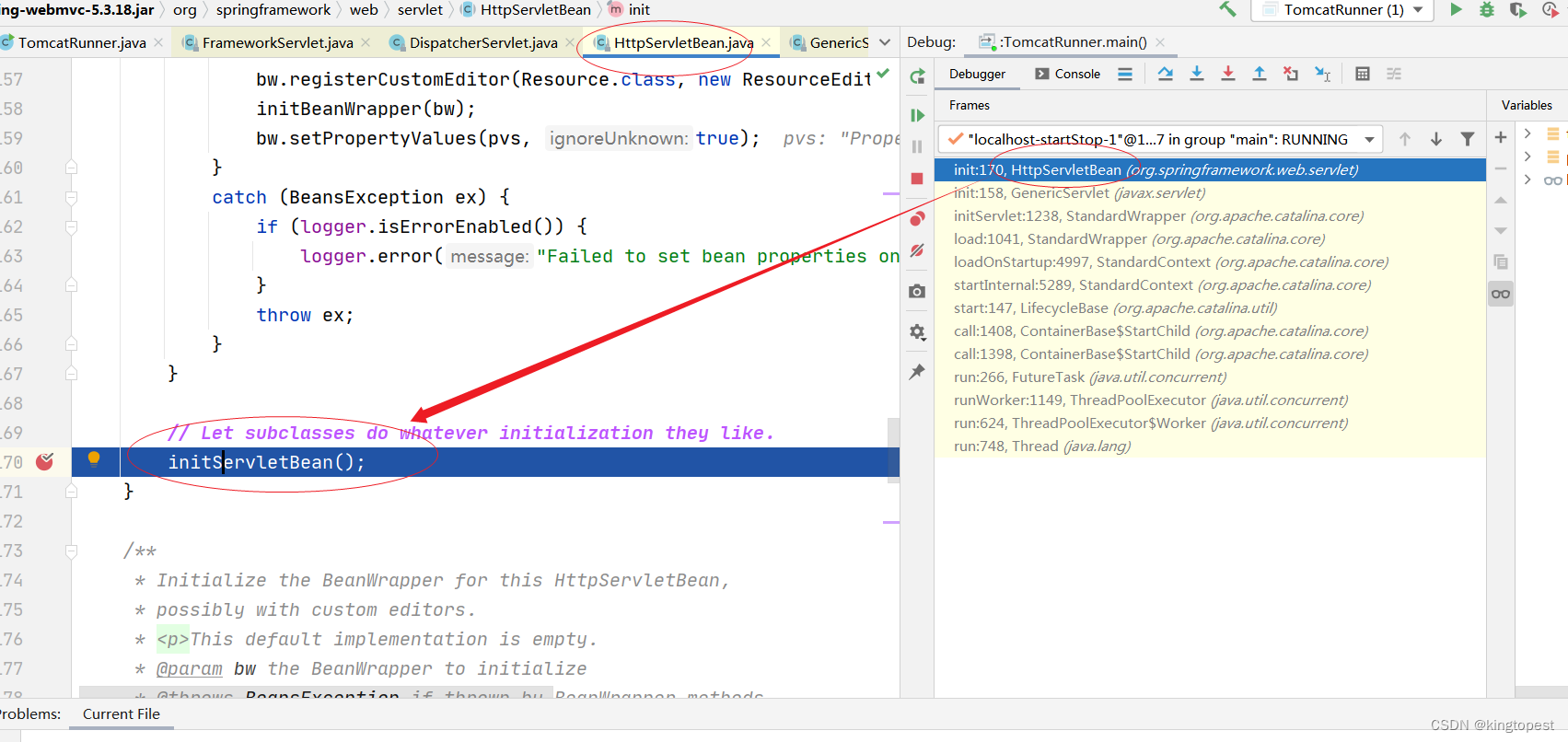 源码解析tomcat回调springmvc servlet init方法的原理