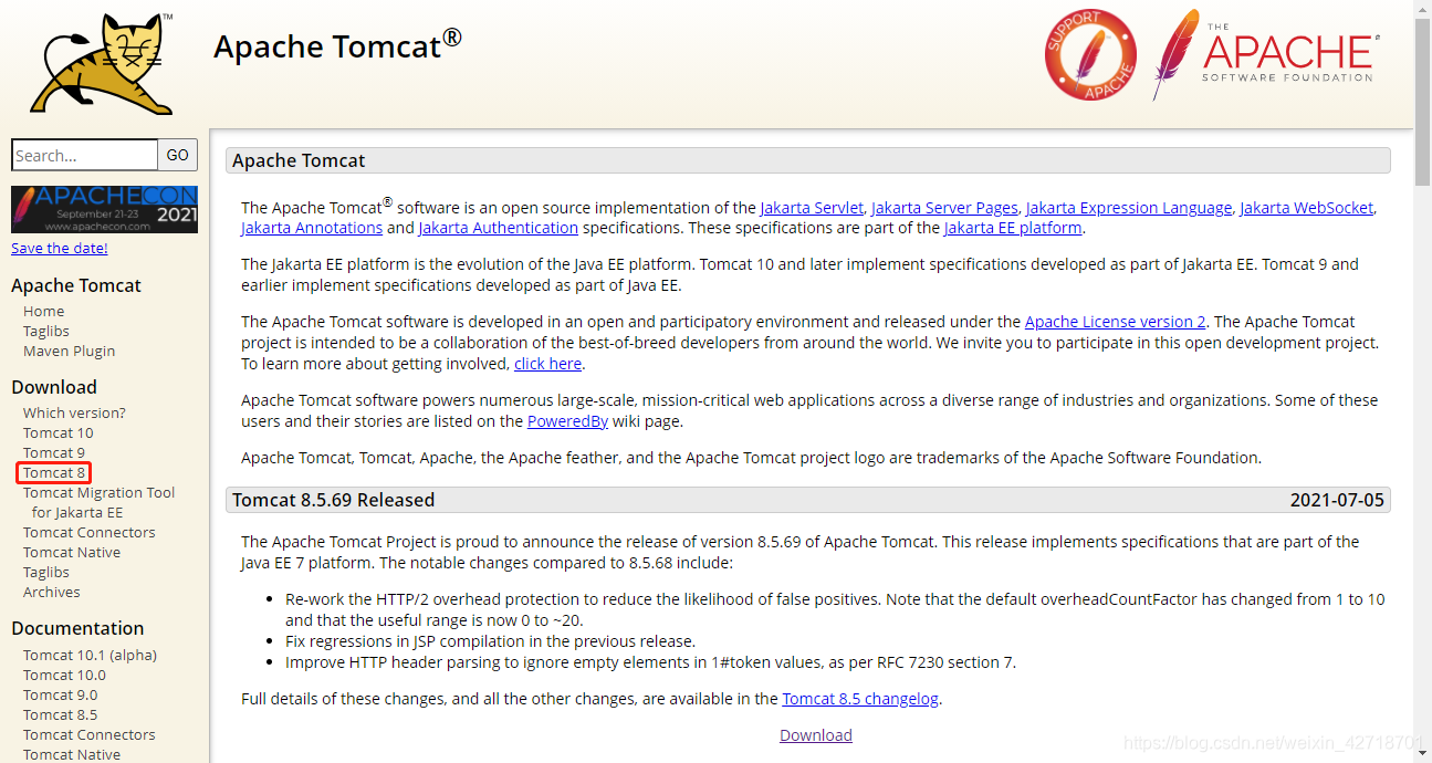Tomcat官网