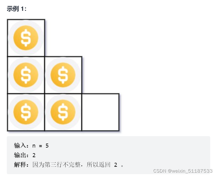 2022-2-5 Leetcode 441.排列硬币-CSDN博客